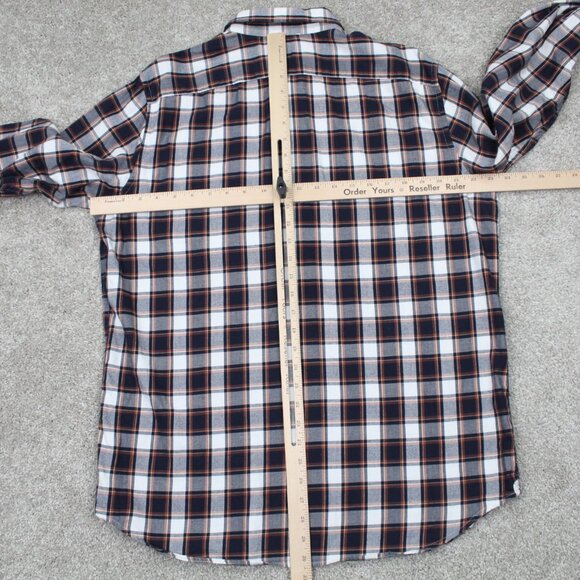 Banana Republic Shirt Mens Large Red/Blue Lightweight Flannel Long Sleeve Cotton - Picture 10 of 13